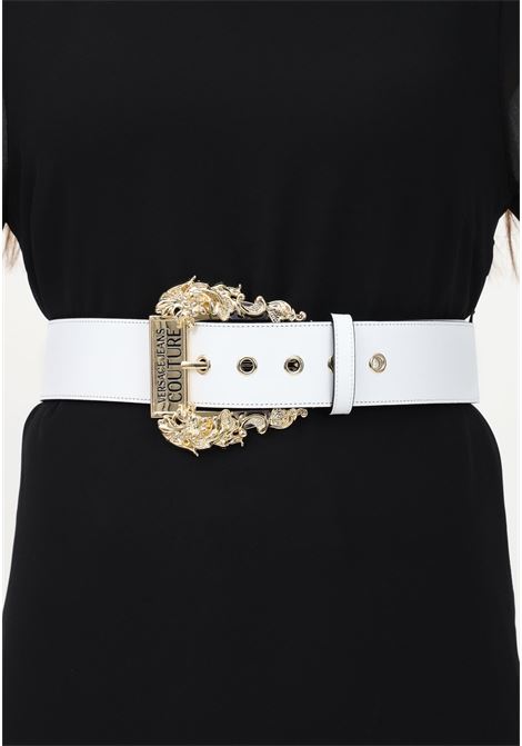 Cinturone bianco da donna con fibbia Baroque VERSACE JEANS COUTURE | 74VA6F0271627003